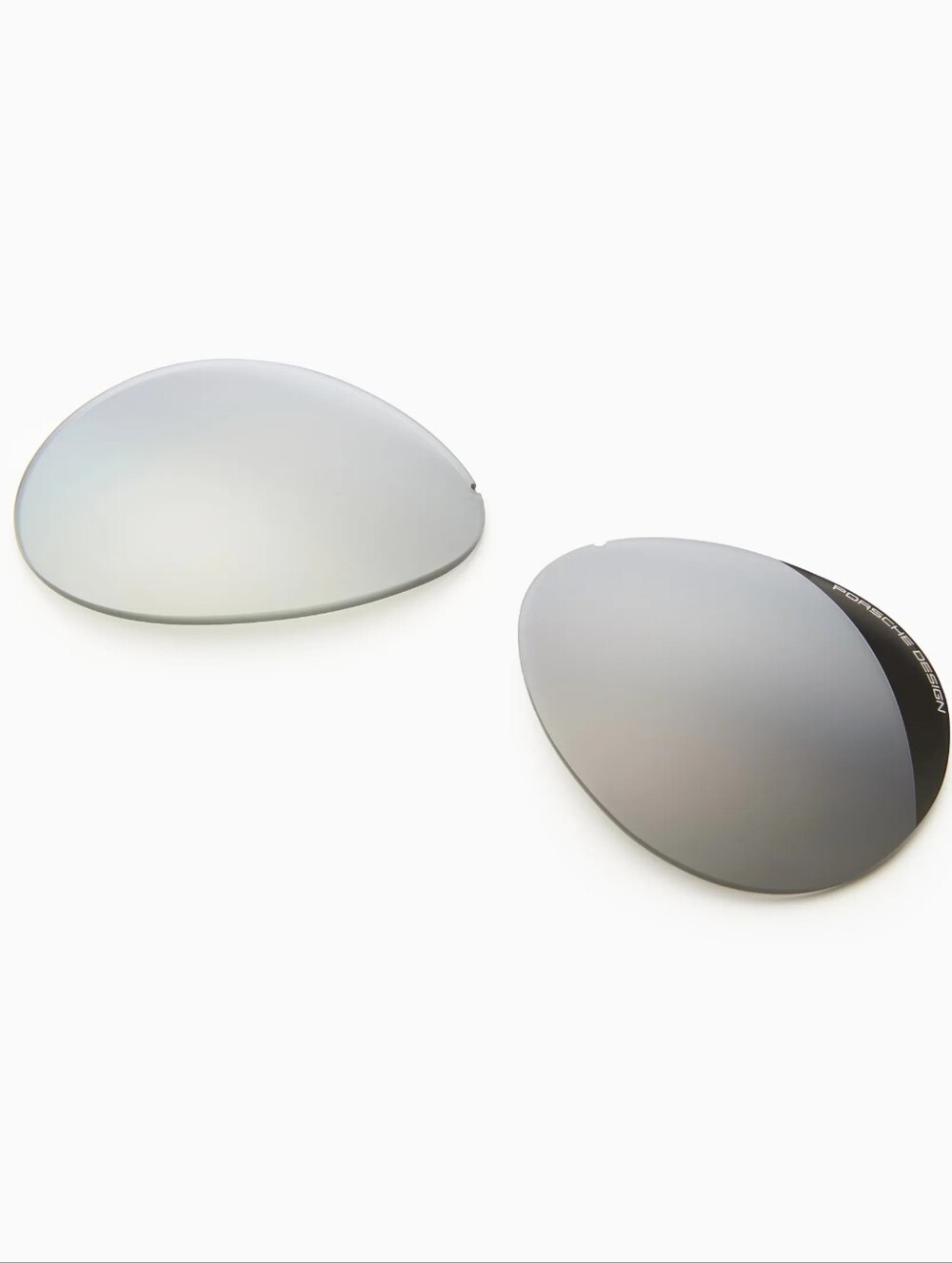 Authentic Porsche Design P'8478 Silver Mirror Replacement Lenses – 66mm (Large)